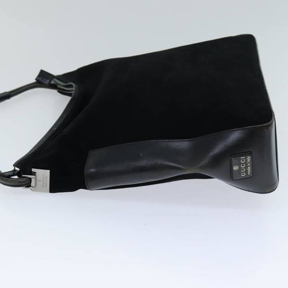 GUCCI Shoulder Bag Suede Black 001 3770 Auth 76389 - Picture 5 of 16